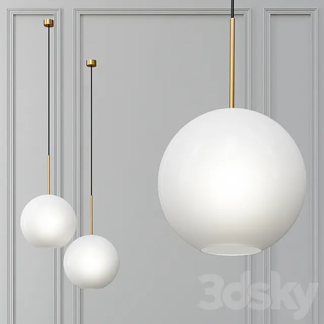 Giopato & Coombes Bolle Bls Lamp White 1 3ds Max