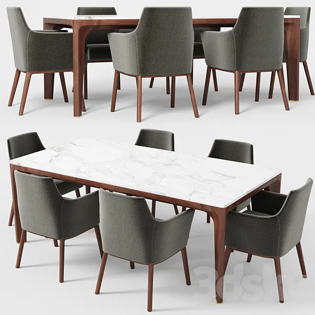 Giorgetti Alina armchair Anteo table 3DS Max Model