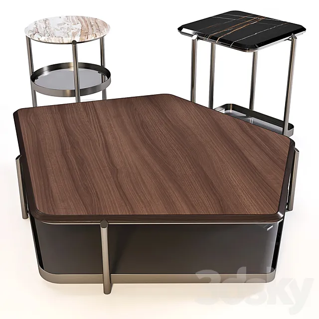 Giorgetti: Coffee Table – Skyline Set 02 3ds Max