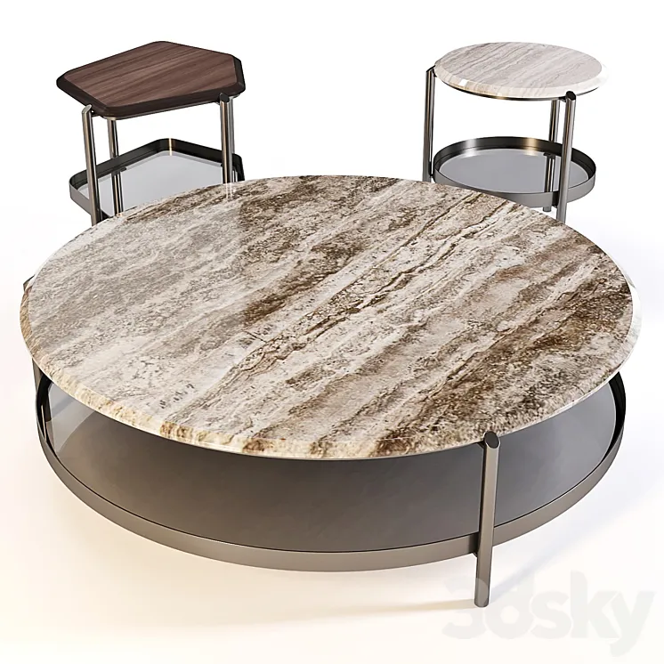Giorgetti: Coffee Table – Skyline Set 03 3DS Max