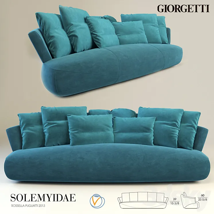 Giorgetti Solemyidae Sofa by Rossella Pugliatti – 2013 3DS Max