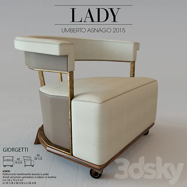 giorgetti_UMBERTO ASNAGO 2015_LADY 3DS Max Model