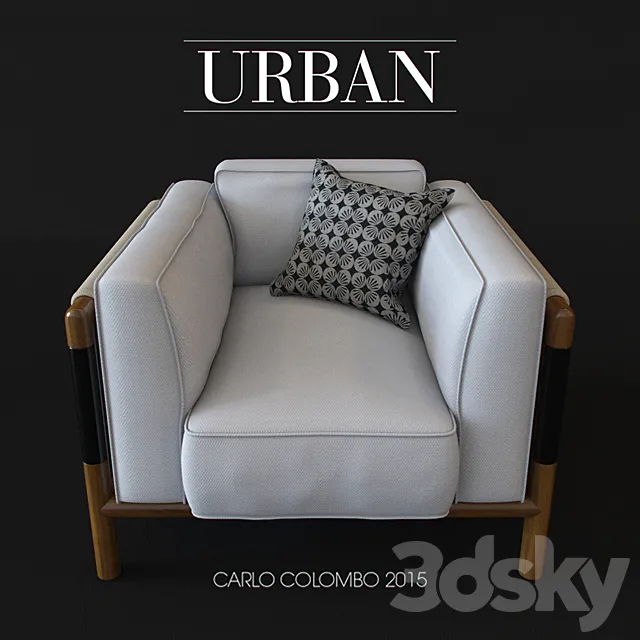 giorgetti_URBAN_CARLO COLOMBO 2015_Kreslo 3DS Max Model