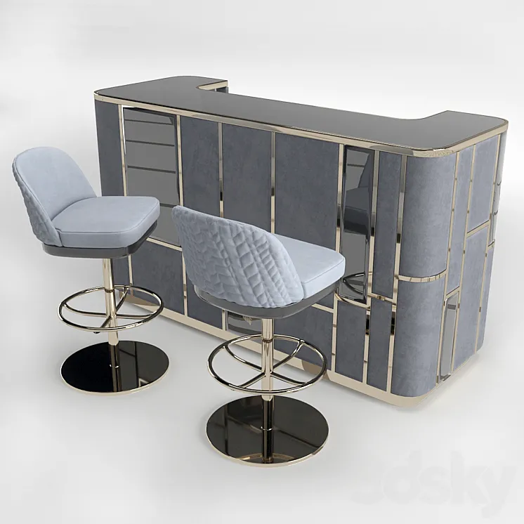 Giorgio Collection Charisma Bar-stool 3DS Max Model