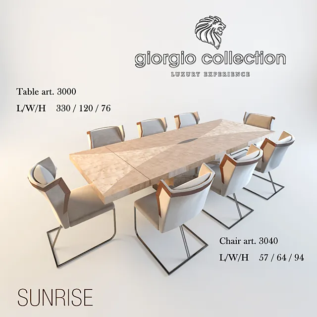 Giorgio Collection Sunrise Art 3000 & 3040 3DS Max Model