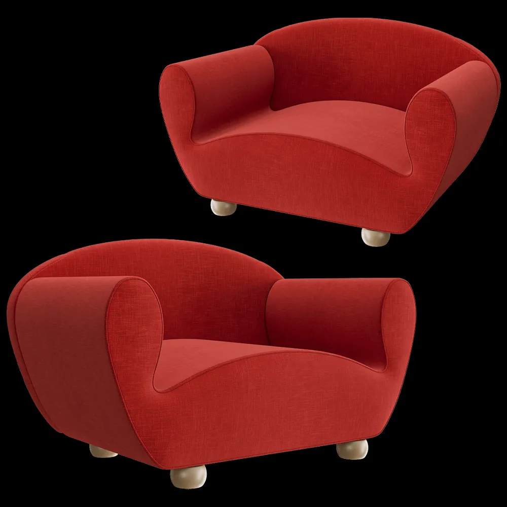 Giovannetti – Armchair and sofa L’AGOSTINA 3ds Max