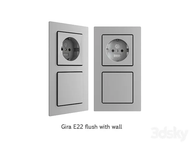 Gira E22 Flush With Wall 3dsmax Download