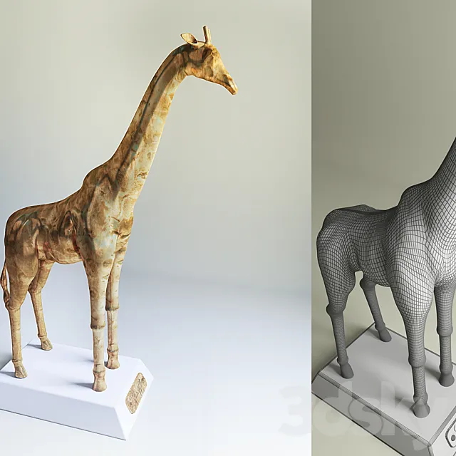 Giraffe Figurine 3DSMax File