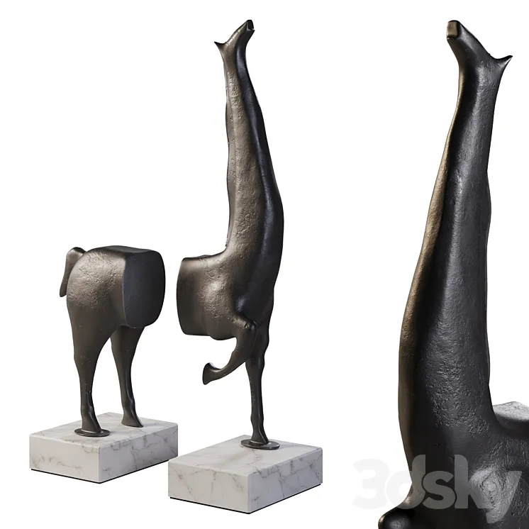Giraffe sculpture 1 3DS Max Model