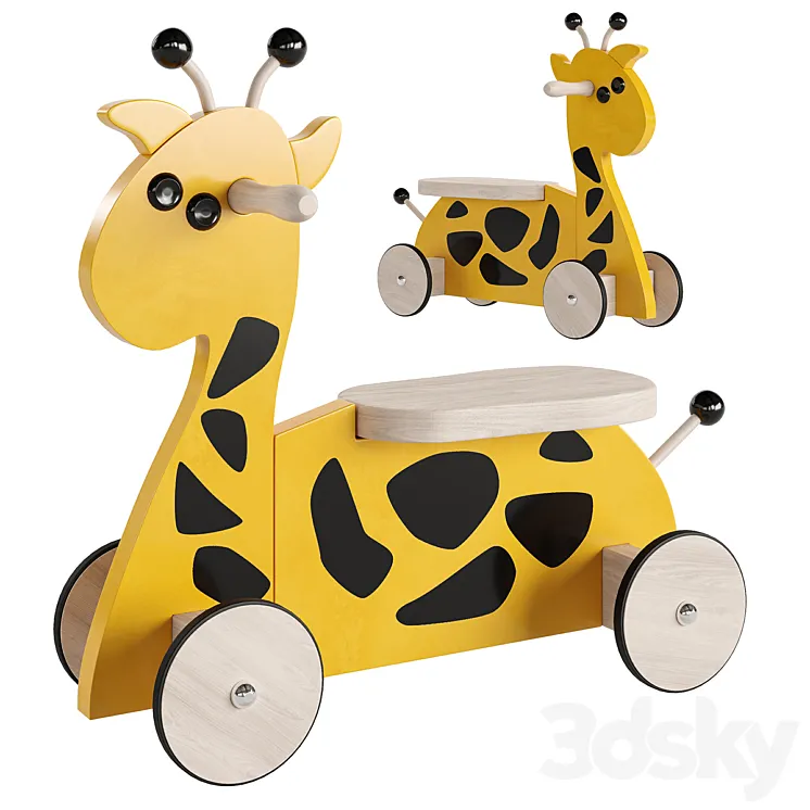 Giraffe wheelchair-tolokar 3DS Max Model