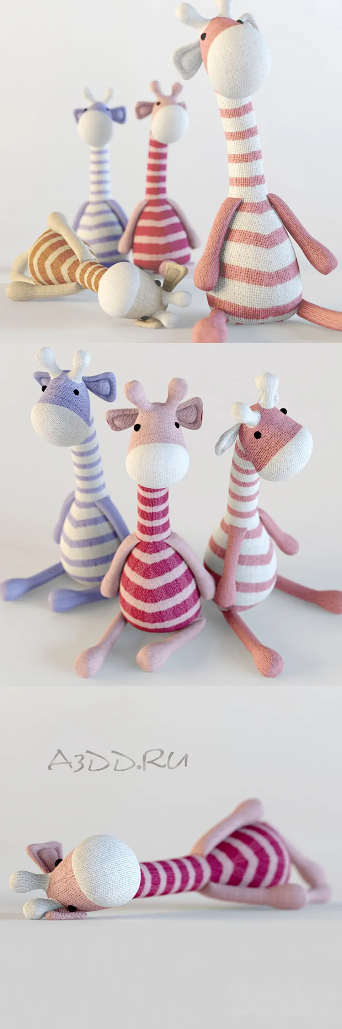 Giraffes textile 3DS Max