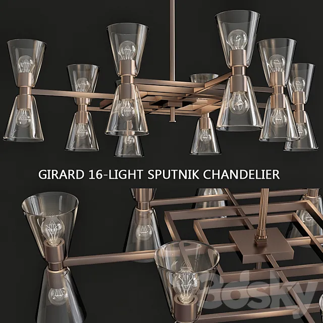 Girard 16-Light Sputnik Chandelier 3DSMax File