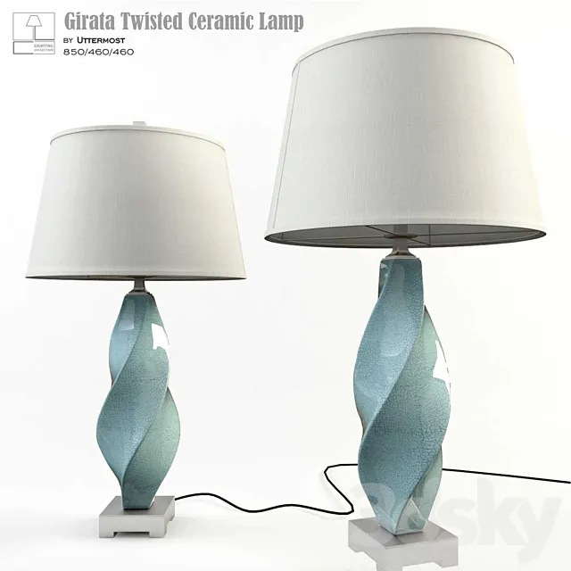 Girata Twisted Ceramic Lamp 3DS Max Model