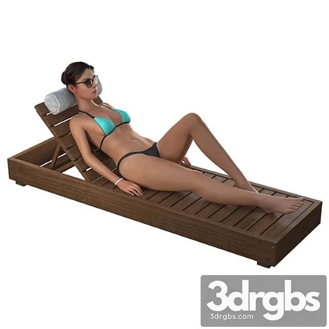 Girl On A Deck Chair 3dsmax Download