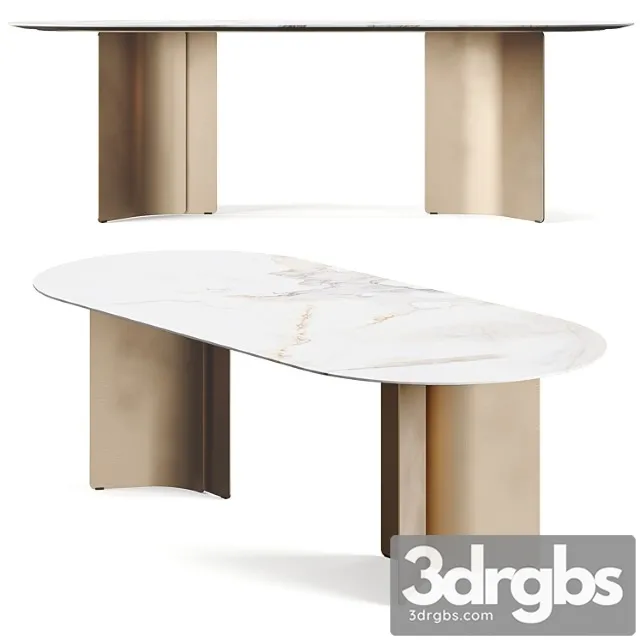 Giulio marelli wave rectangle dining table