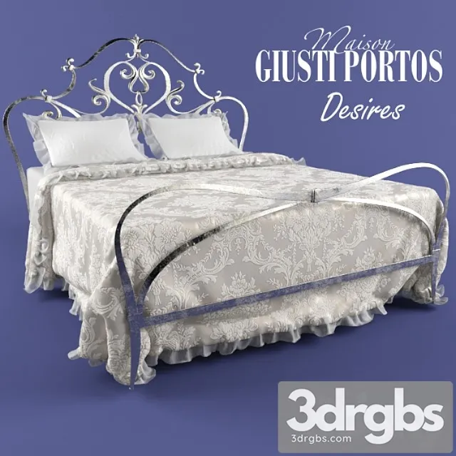 Giusti Porthos Désires Wrought Iron Bed 3dsmax Download