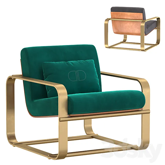Giza armchair 3ds Max