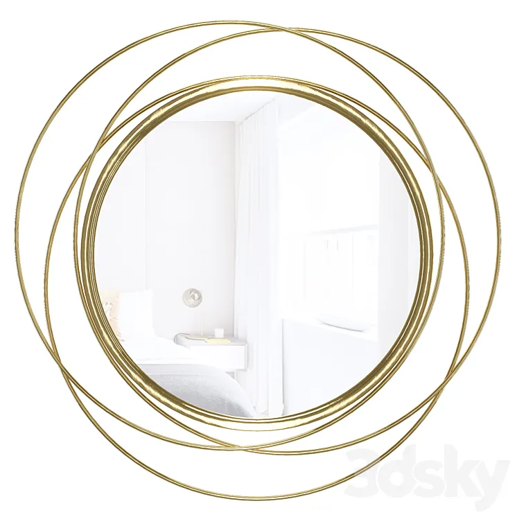 Glam Distressed Accent Mirror 3DS Max