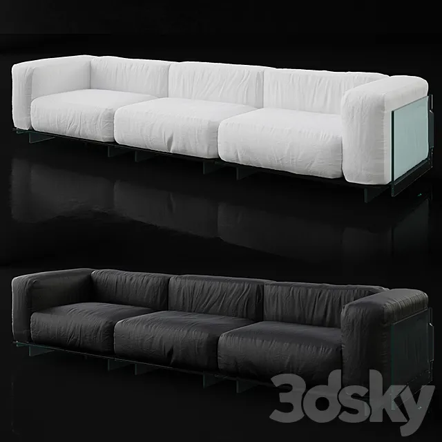 Glas Italia Crystal Lounge sofa 3DS Max Model