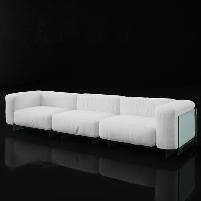 Glas Italia Crystal Lounge sofa 3dsMax Model