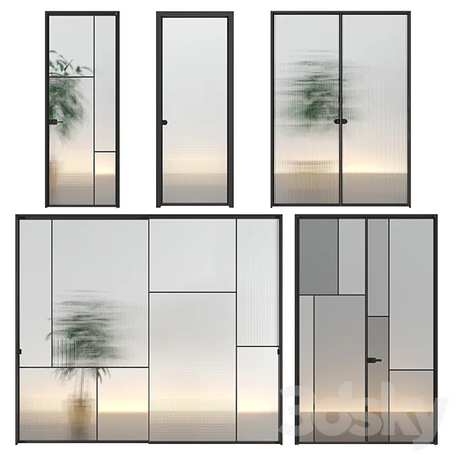 Glas Italia doors Set 01 3dsMax Model