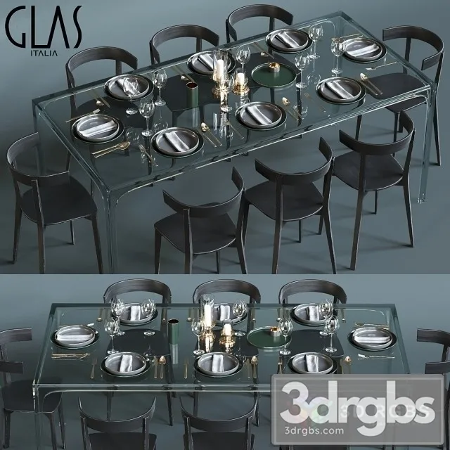 Glas Italia Table and Chair 3dsmax Download
