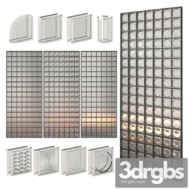 Glass Block Wall 02 3dsmax Download
