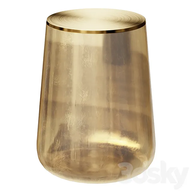 Glass coffee table Conopée coffee table 3ds Max