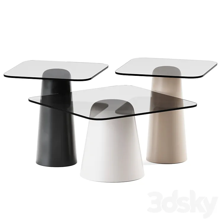 Glass Coffee Tables Balane La Redoute \/ Glass Table 3DS Max Model