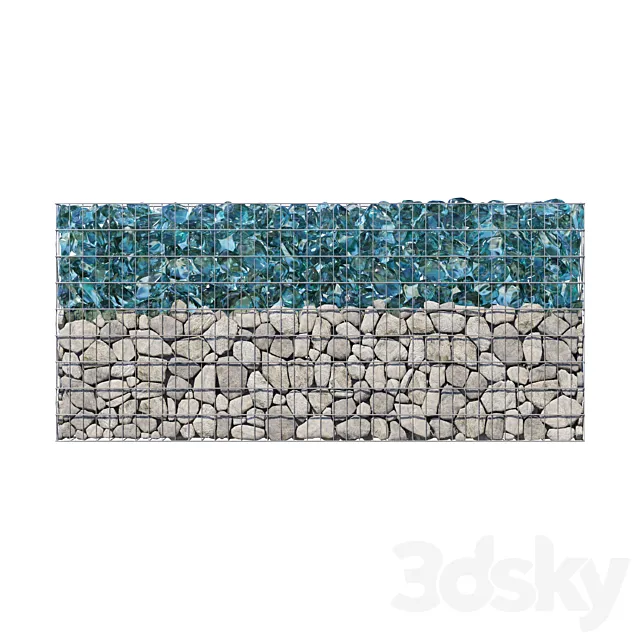 Glass gabion_3 3ds Max