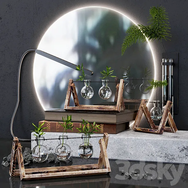 Glass modern terrarium 3DSMax File