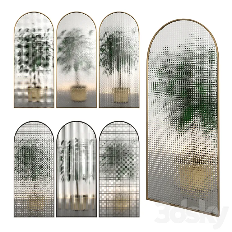 Glass Partition 16 3DS Max Model