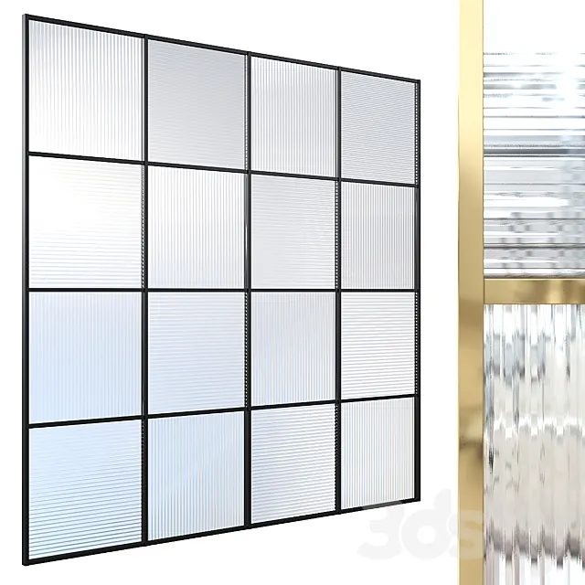 Glass partition 3ds Max