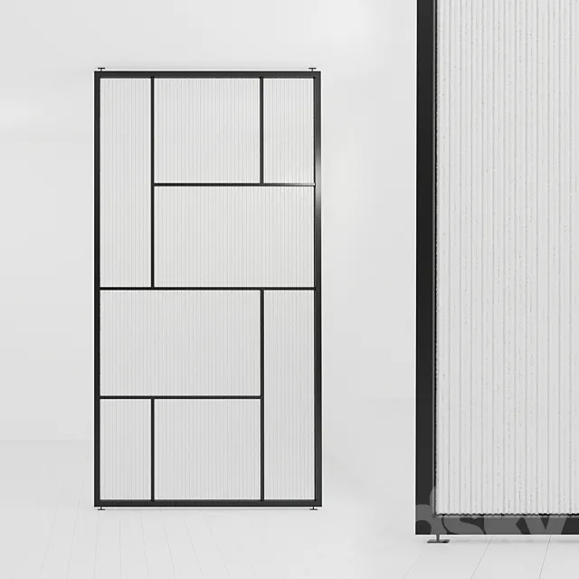 Glass partition 72 3DS Max Model