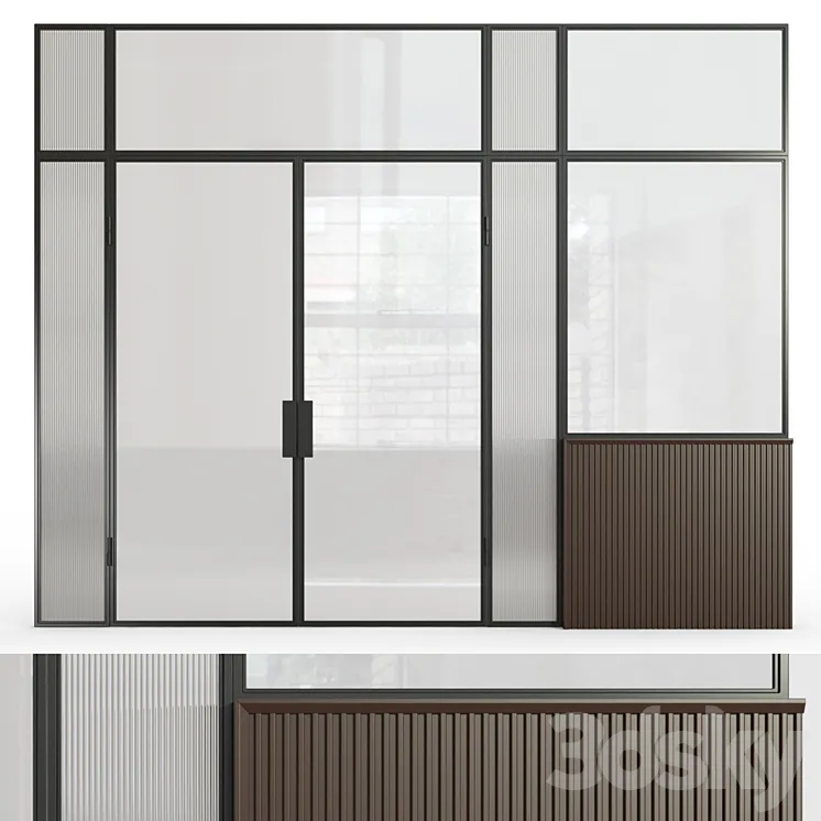 Glass partition 8 3DS Max