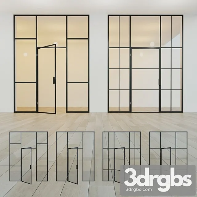 Glass partition. a door. 12 3dsmax Download