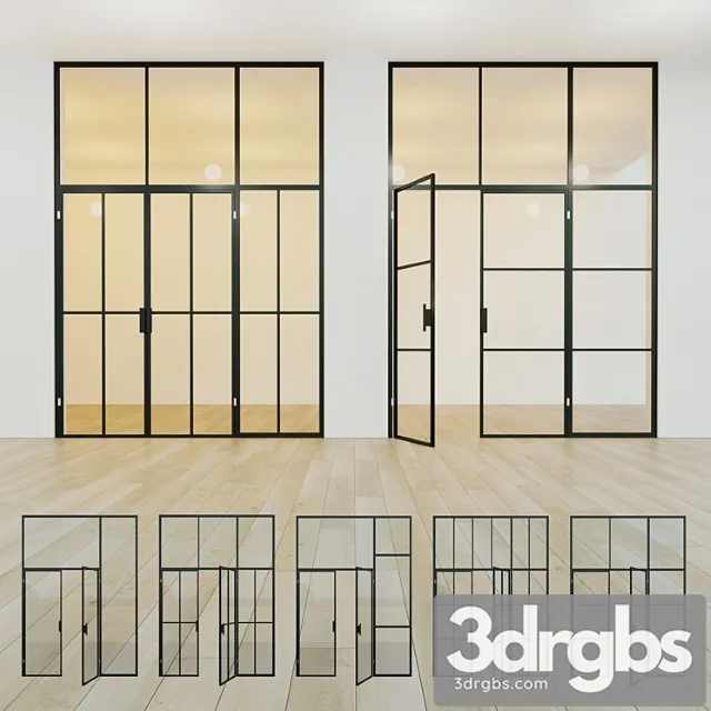 Glass partition. a door. 15 3dsmax Download
