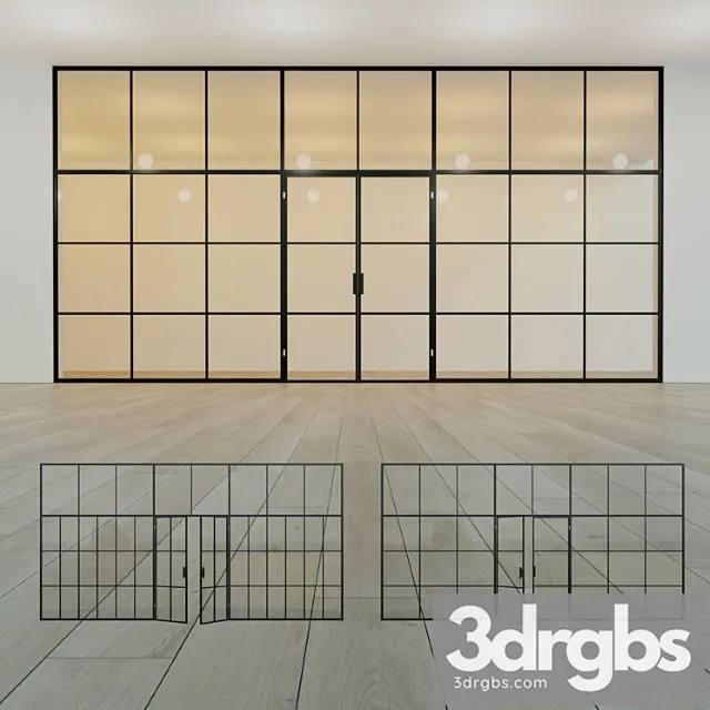 Glass partition. a door. 17 3dsmax Download
