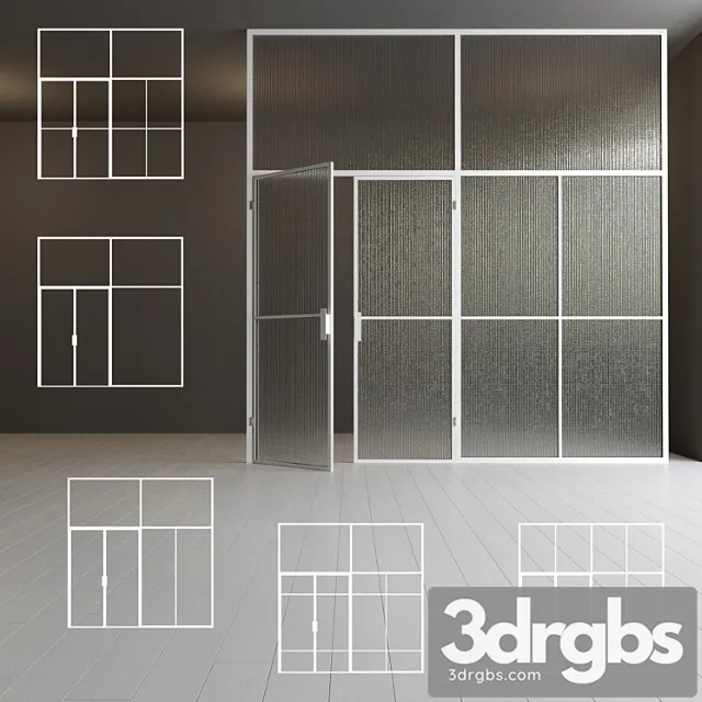 Glass partition. a door. 43 3dsmax Download