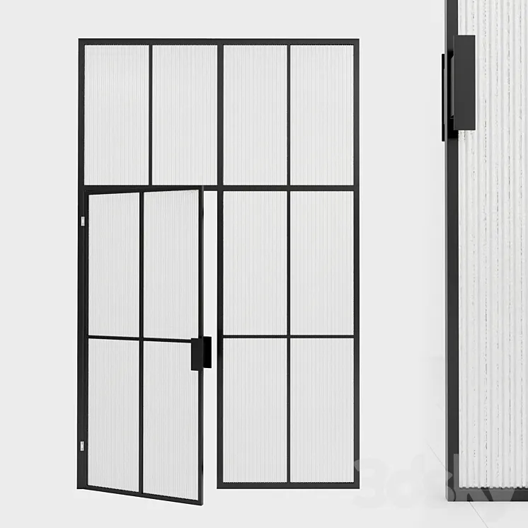 Glass partition. Door. 102 3DS Max