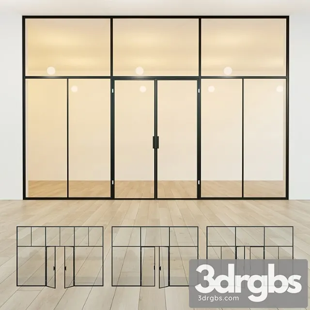Glass partition. door. 40 3dsmax Download