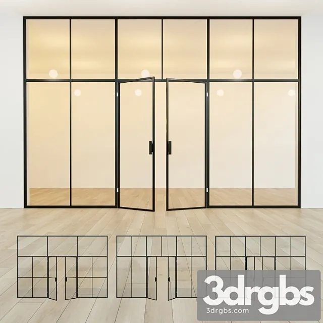 Glass partition. door. 41 3dsmax Download