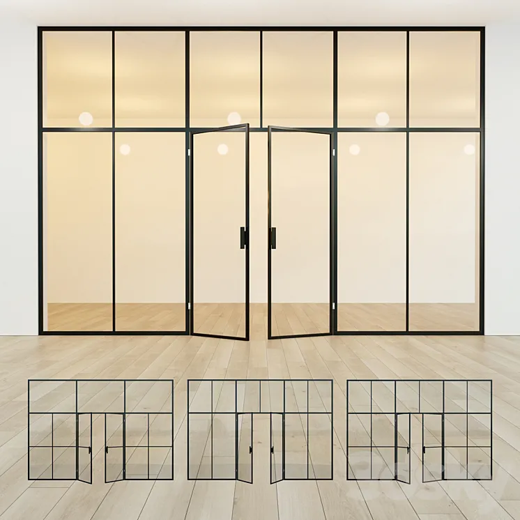 Glass partition. Door. 41 3DS Max