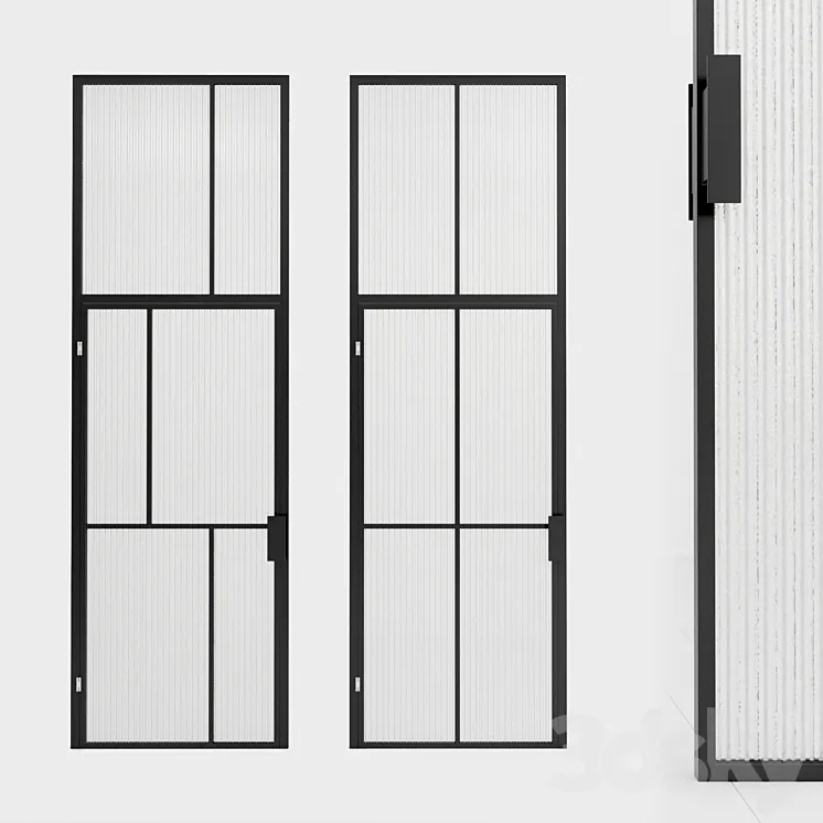 Glass partition. Door. 92 3DS Max
