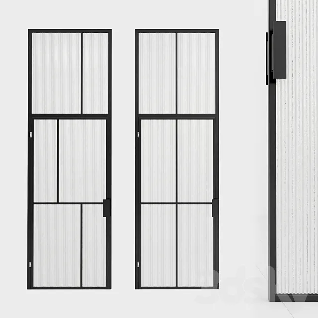 Glass partition. Door. 92 3DSMax File