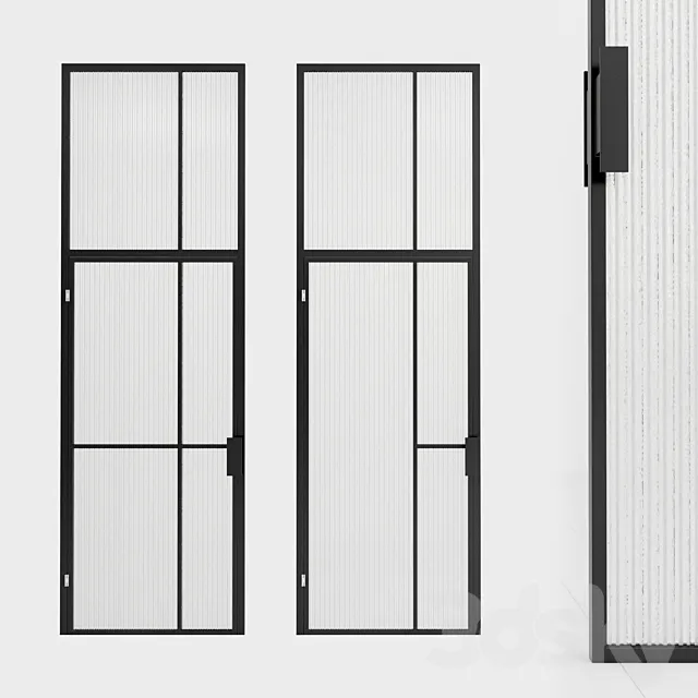 Glass partition. Door. 93 3ds Max