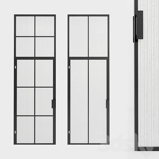 Glass partition. Door. 94 3ds Max