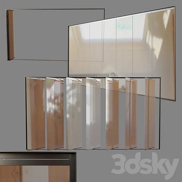 Glass partition movable 3DS Max Model