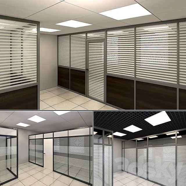 Glass partitions 3DS Max Model