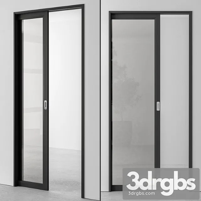 Glass pocket door – set 51 3dsmax Download